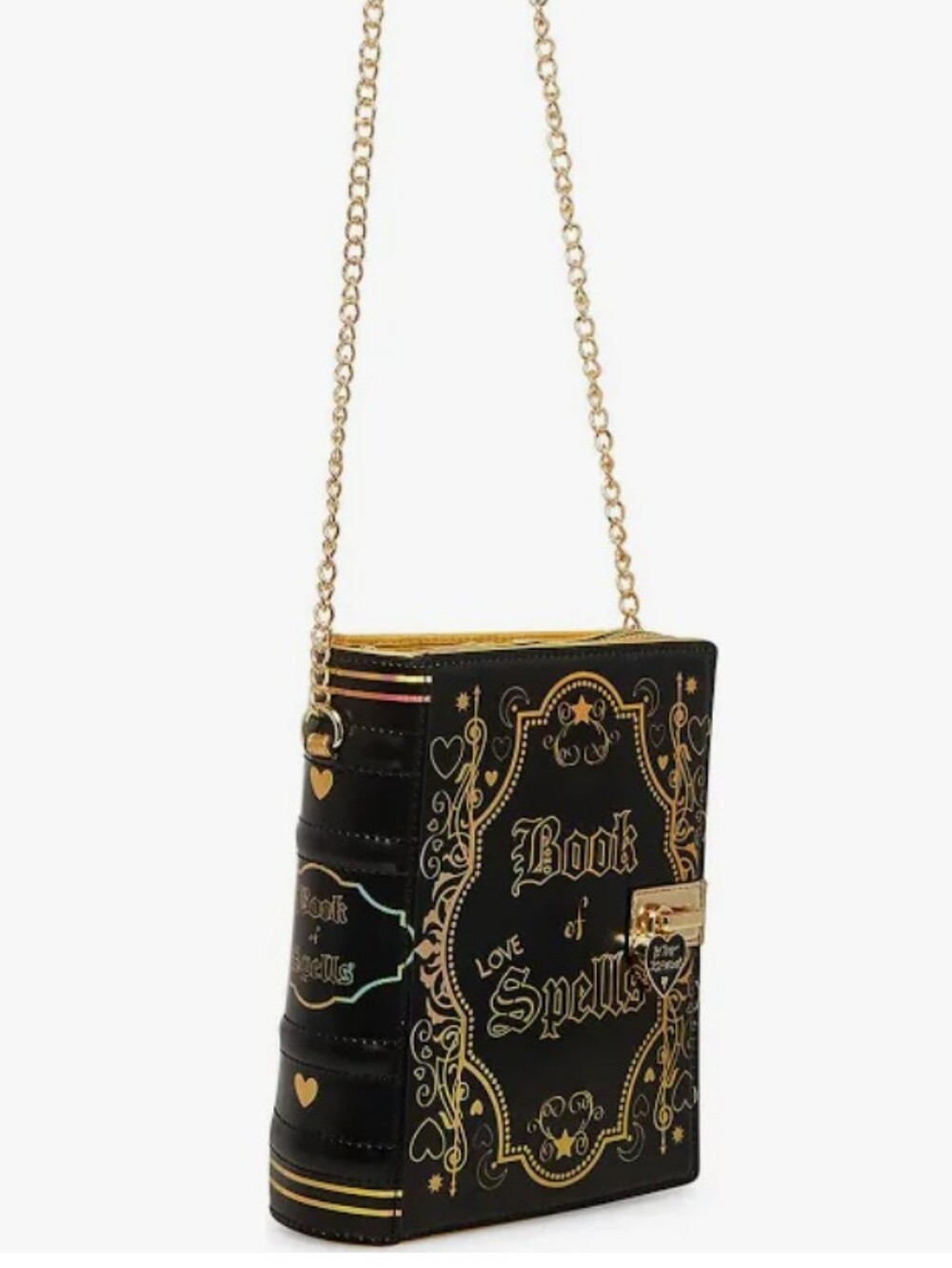 Betsey Johnson Kitsch Holographic Book Of Spells Crossbody Purse - Picture 2 of 14